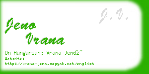 jeno vrana business card